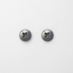 Può includere: Due viti di colore argento con testa a croce.