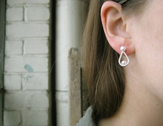 Sofisticati Orecchini In Argento Con Perle D'acqua Dolce Da 5 - Foto 2