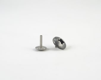 Push Pin Small SCREW Stud for Men and Women. Handmade SINGLE (1x) Sterling Silver Phillips screw earring. 18G Threadless Flat-back earring.