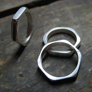 Silver Hex Nut Ring. Hardware Jewelry for Men and Women. - Etsy