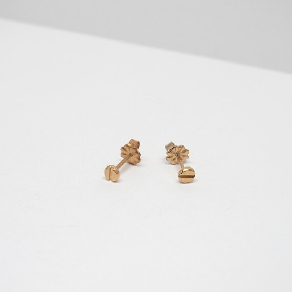 Flat head screw earrings best sale
