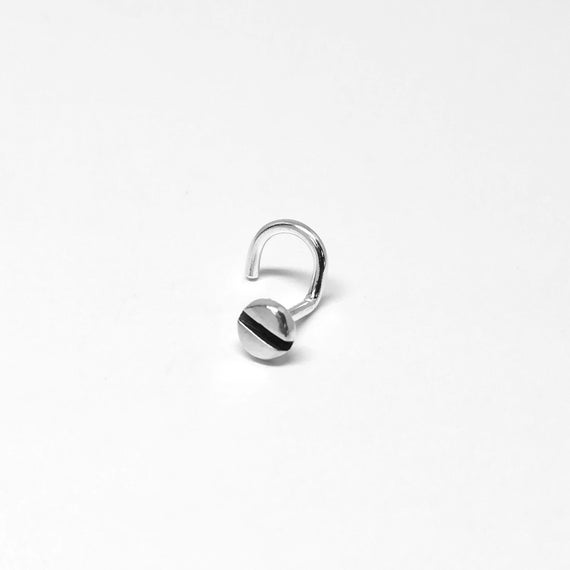 Tiny SILVER Flat Head SCREW Nose Stud. 4mm Nose Screw. Nose Piercing Jewelry. Handmade 925 Sterling Silver Hardware Jewelry. Body Piercing. Etsy New Zealand
