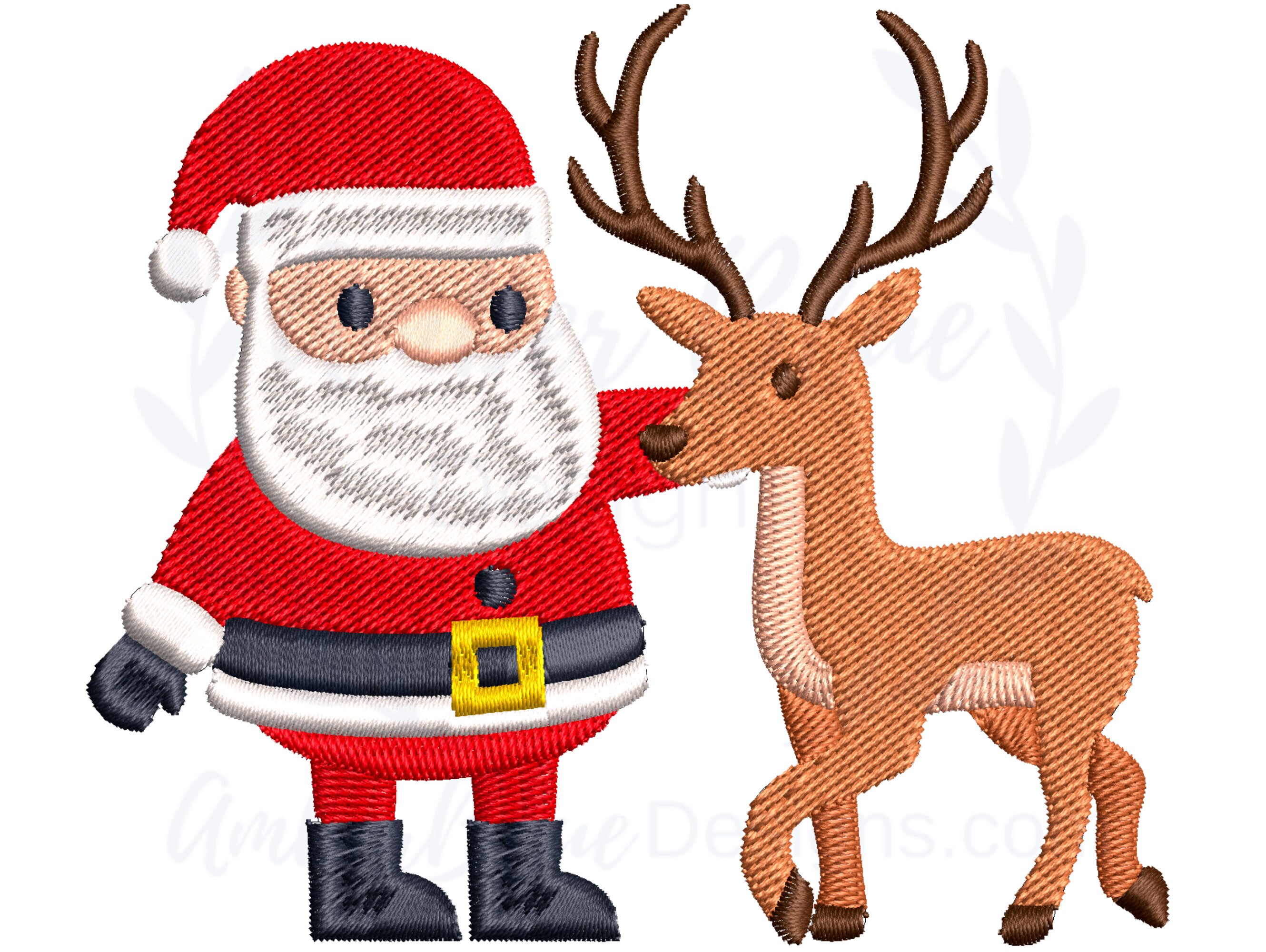Santa and reindeer embroidery file holiday christmas xmas  etsy Santa and reindeer embroidery file holiday christmas xmas  etsy