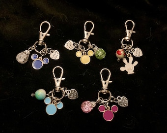 Mystery Disney Cast Member Thank You Gift Bag Charm Keychains (5 included)