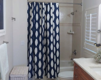 Ikat Shower Curtain, Ikat Dot Shower Curtain