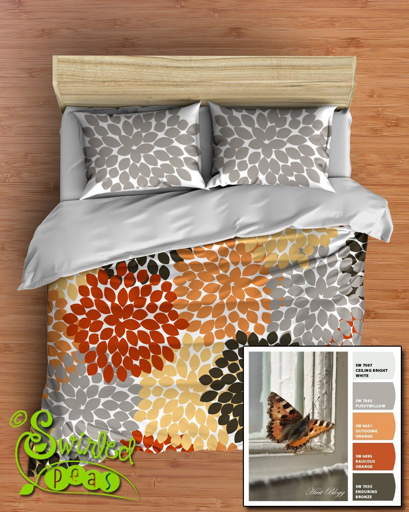 Custom Floral Bedding in Comforter or Duvet style features Etsy