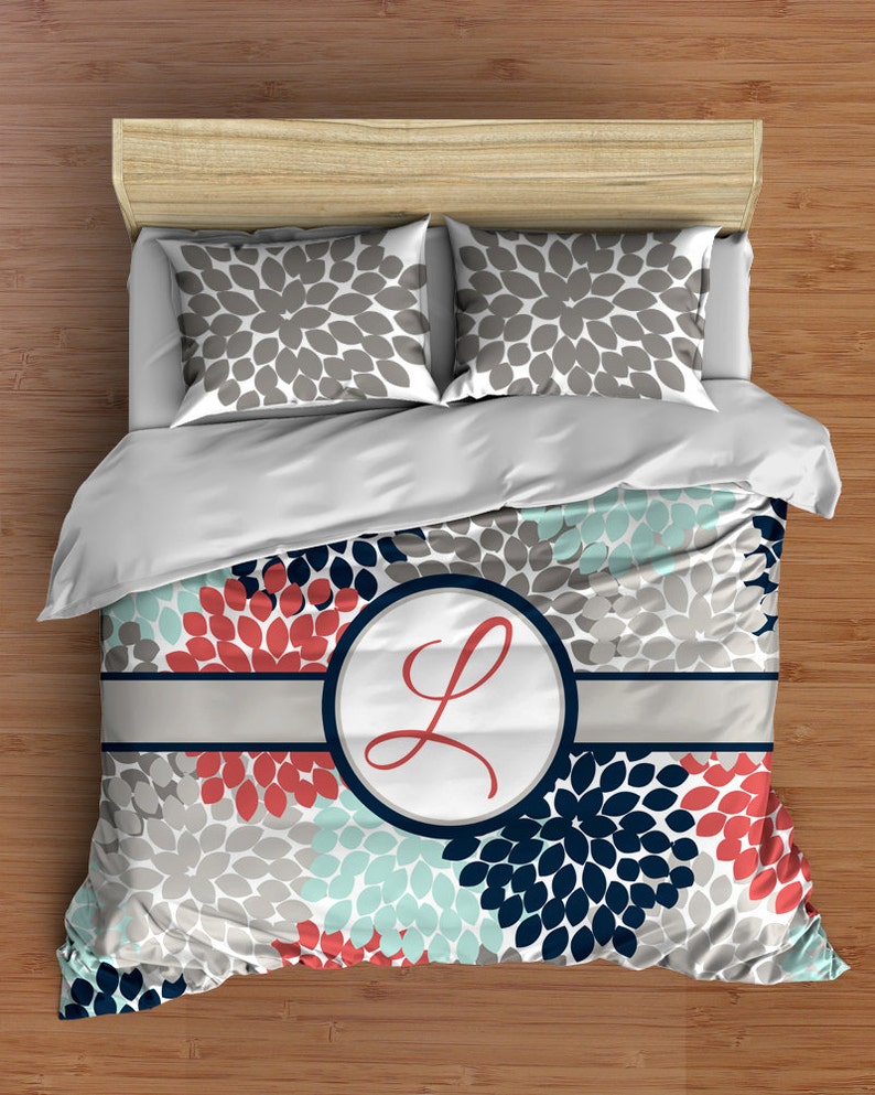 Custom Floral Dahlia Bedding in Comforter or Duvet Style Etsy