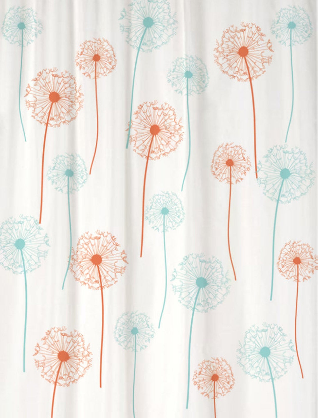 Dandelion Floral Shower Curtain You PICK COLORS Standard or - Etsy