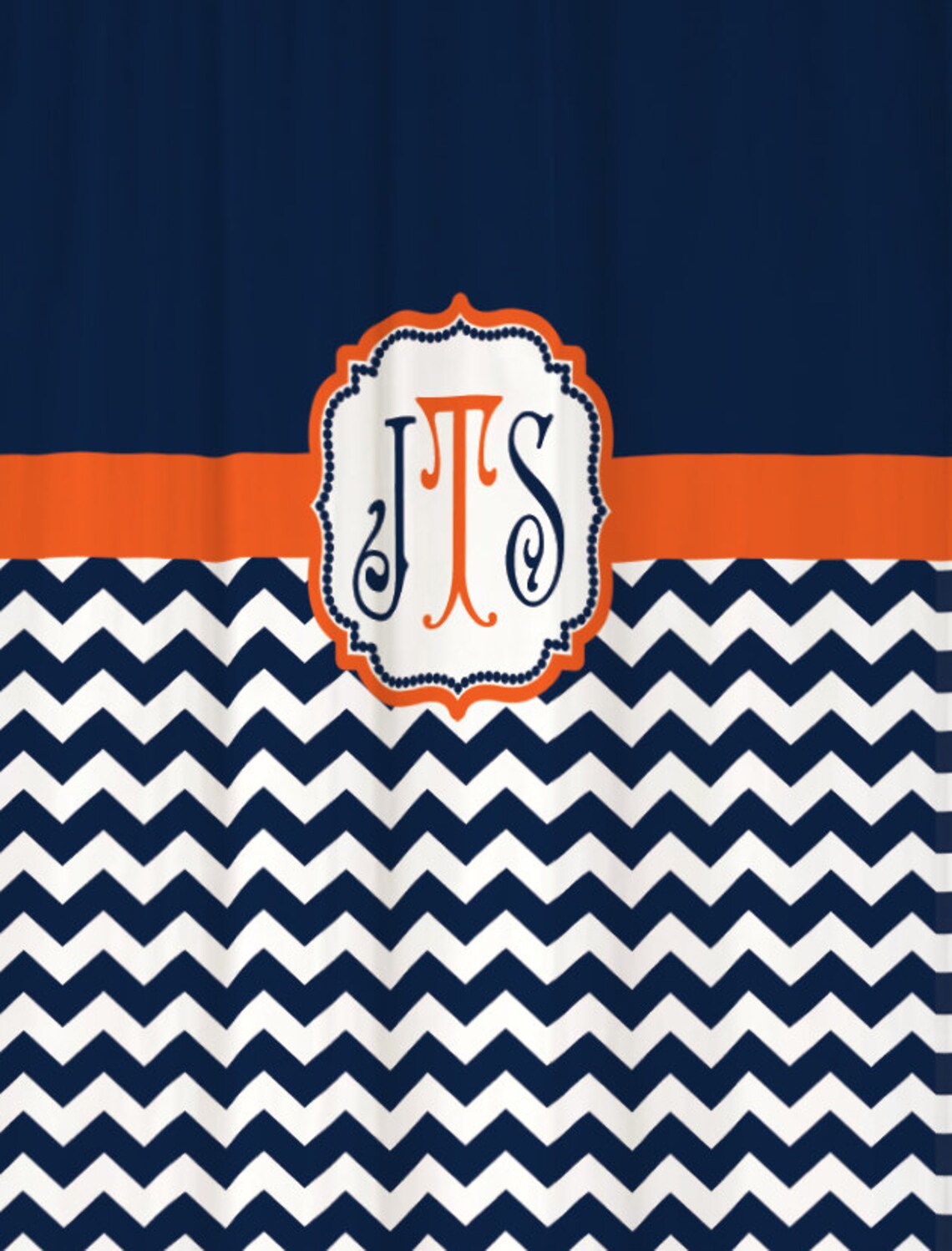 Shower Curtain Chevron Fabric YOU CHOOSE COLORS 70 74 78 Etsy