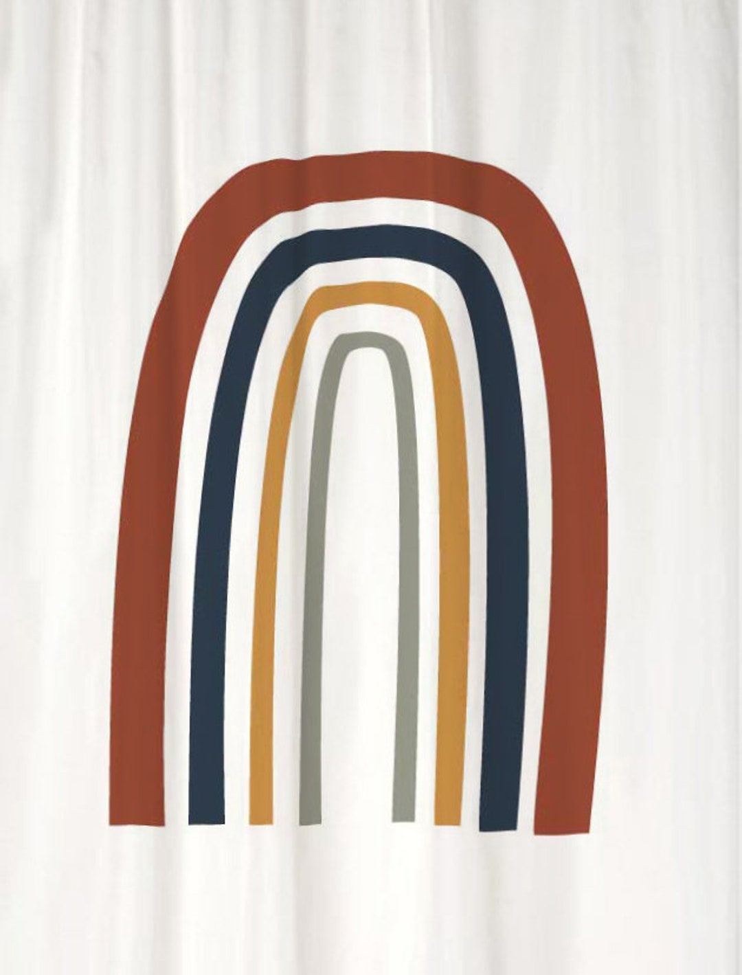 Boho Rainbow Shower Curtain Lengths 70 78 84 or Extra Long Etsy