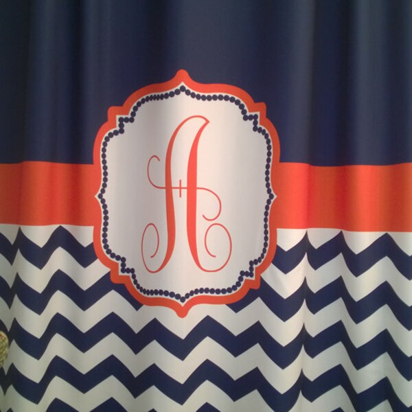 Navy Shower Curtain - Etsy