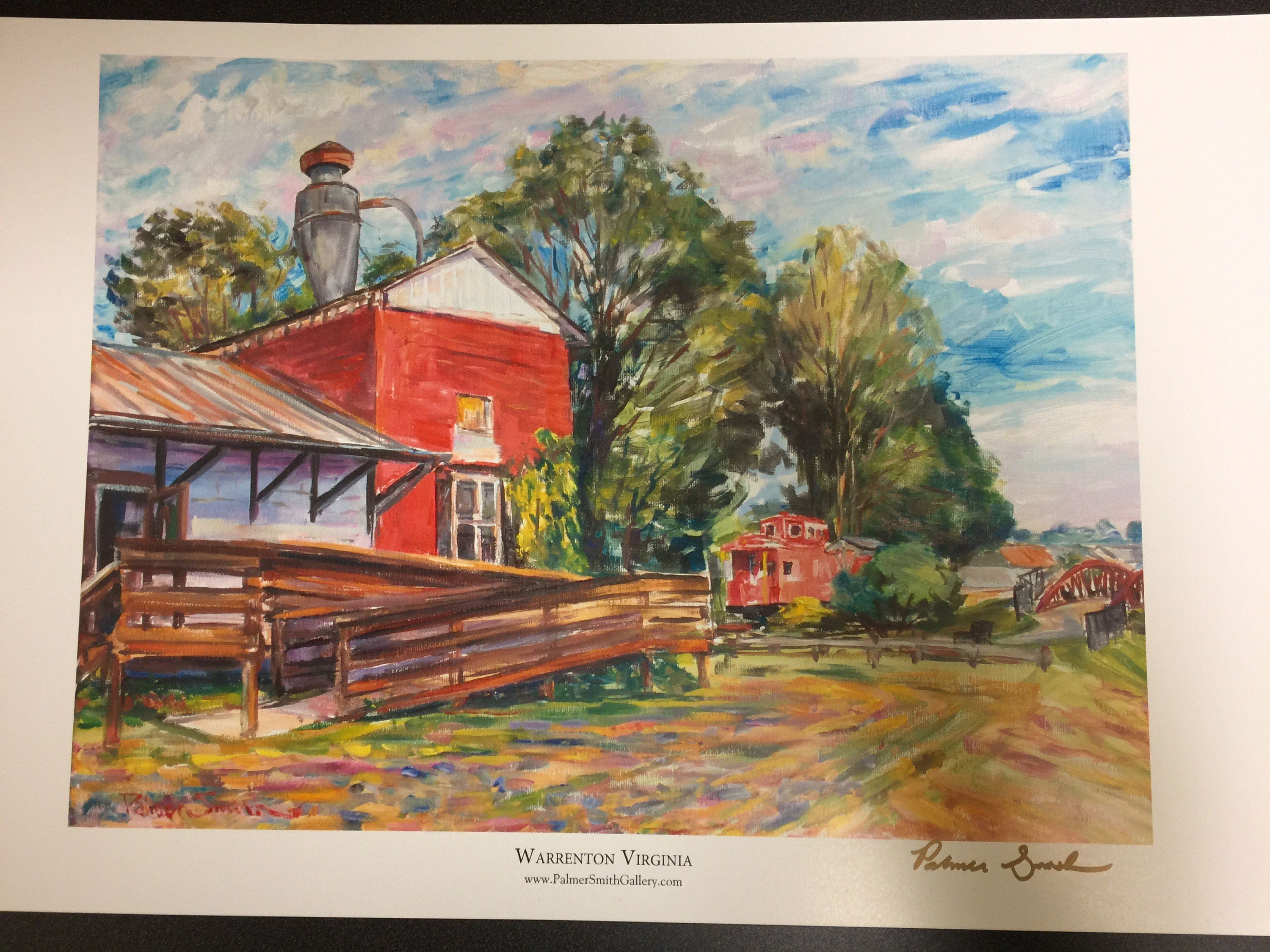 Print of the Cupola Caboose in Warrenton VA Painting by Etsy