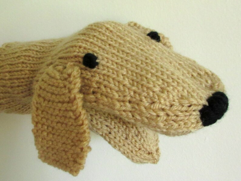 Tan Puppy Dog Hand Puppet Hand Knit Sock Puppet for Adult or Etsy
