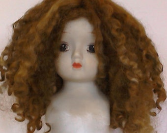 Doll Wig in Wensleydale Coppor Brown Locks