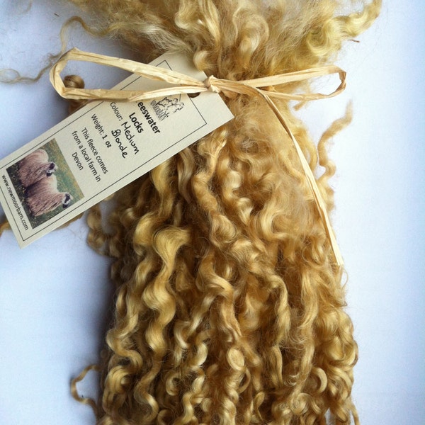 Teeswater Locken Medium Blonde für Doll Making 1 oz (28,4g)