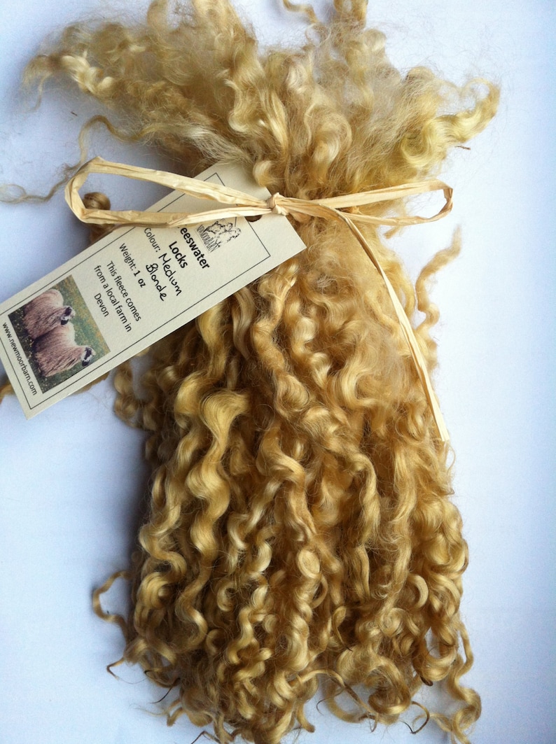 Teeswater Locks Medium Blonde for Doll Making 1 oz 28.4g image 1