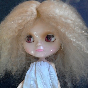 Mohair Light Golden blonde Doll Wig