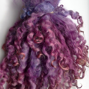 Teeswater Locks Shades of Purple for Doll Making and Craft 1 oz (28.4g)