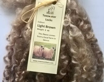 Teeswater Locks Light Brown for Doll Making 1 oz