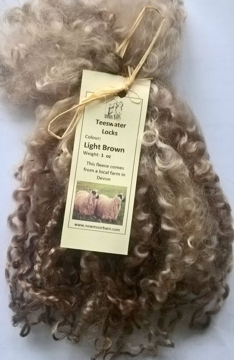 Teeswater Locks Light Brown for Doll Making 1 oz image 1