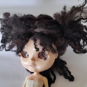 Doll Wig in Dark Brown tight curls