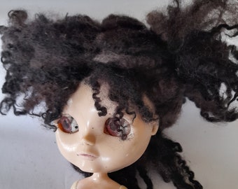 Doll Wig in Dark Brown tight curls