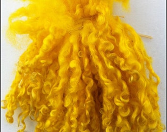 Wensleydale Locks for Doll Making 1 oz Bright Yellow