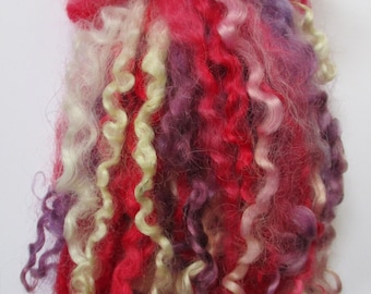 Jelly Bean Teeswater Locks : fibre teintée à la main pour cheveux de poupée