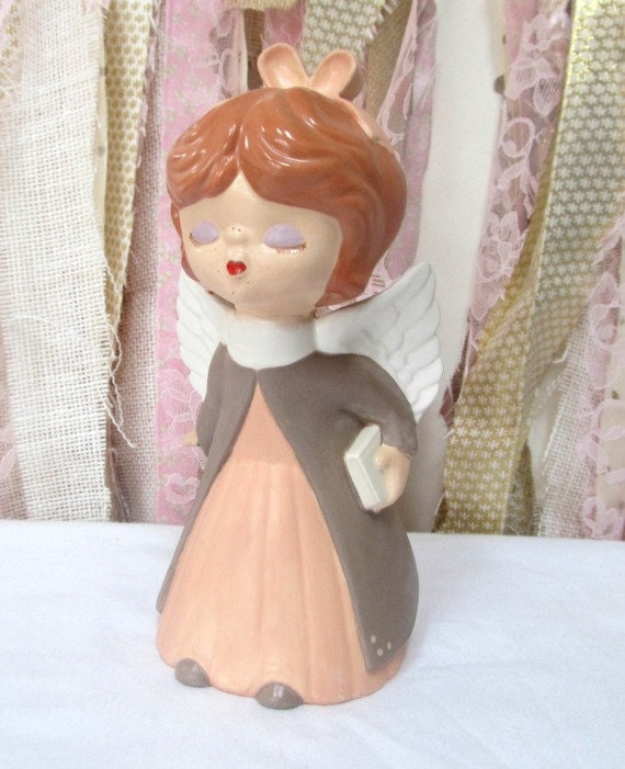 Ceramic Kissing Angel Vintage Collectible Statue Baby Girl Bedroom Decoration Decor Guardian Angel Fairy Figurine First Communion Baptism Il_570xn