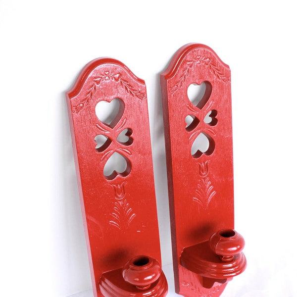 Candle holders Sconces Pennsylvania Dutch Amish  Red, Burwood Product