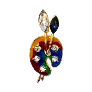 Art Broach painters palette rhinestones