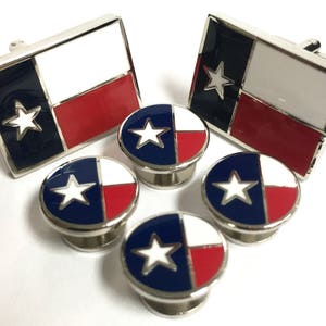 Groomsmen Gift. Texas Flag Cuff Link & Tuxedo Set.  Best Man Gift. Usher Gift. Father of the Bride. Groom Gift