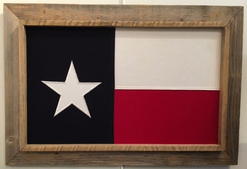 2 X 3 Rustic Barnwood Framed Texas Flag . ITEM BF7008 Antique Style Wall Art Decor for Home or