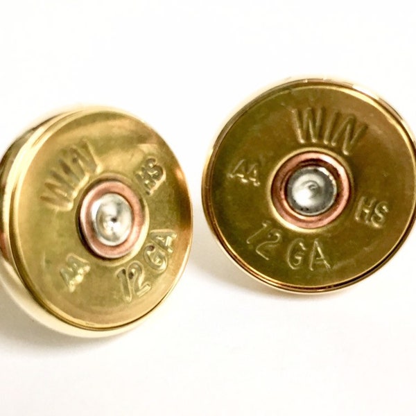 Groomsmen Gift Shot Shell Bullet cuff link 12 gauge shell Best Man Gift. Winchester, Remington, Estate Cartridge shells used.