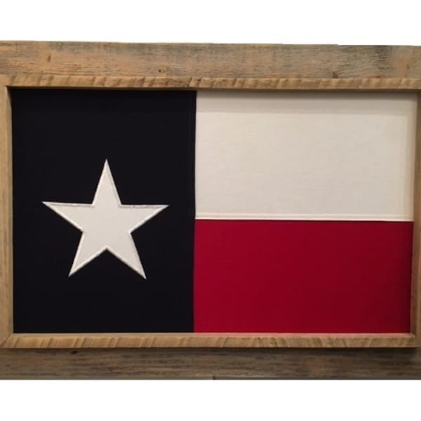 2 x 3 Rustic Barnwood Framed Texas flag . ITEM# BF7008 Antique Style Wall Art Decor for Home or Office