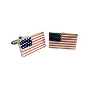 USA Flag Cuff Link Best Man Gift. Usher Gift. Father of the Bride. image 1