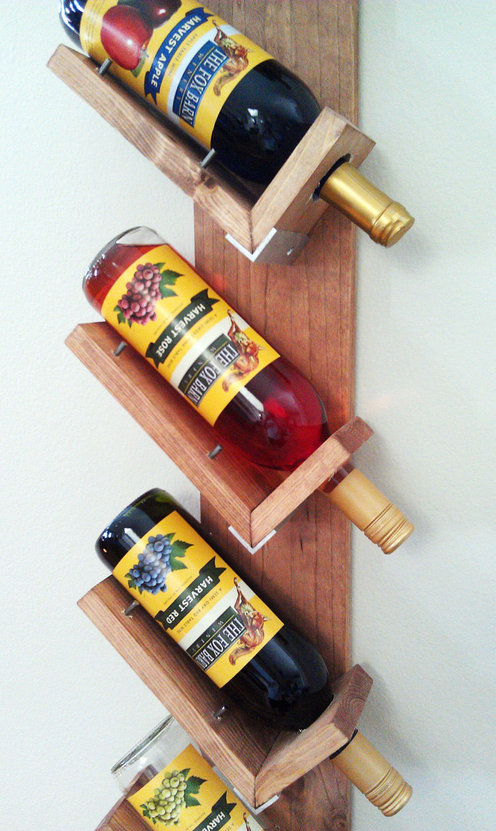Wood Wall Hanging Wine Rack Etsy