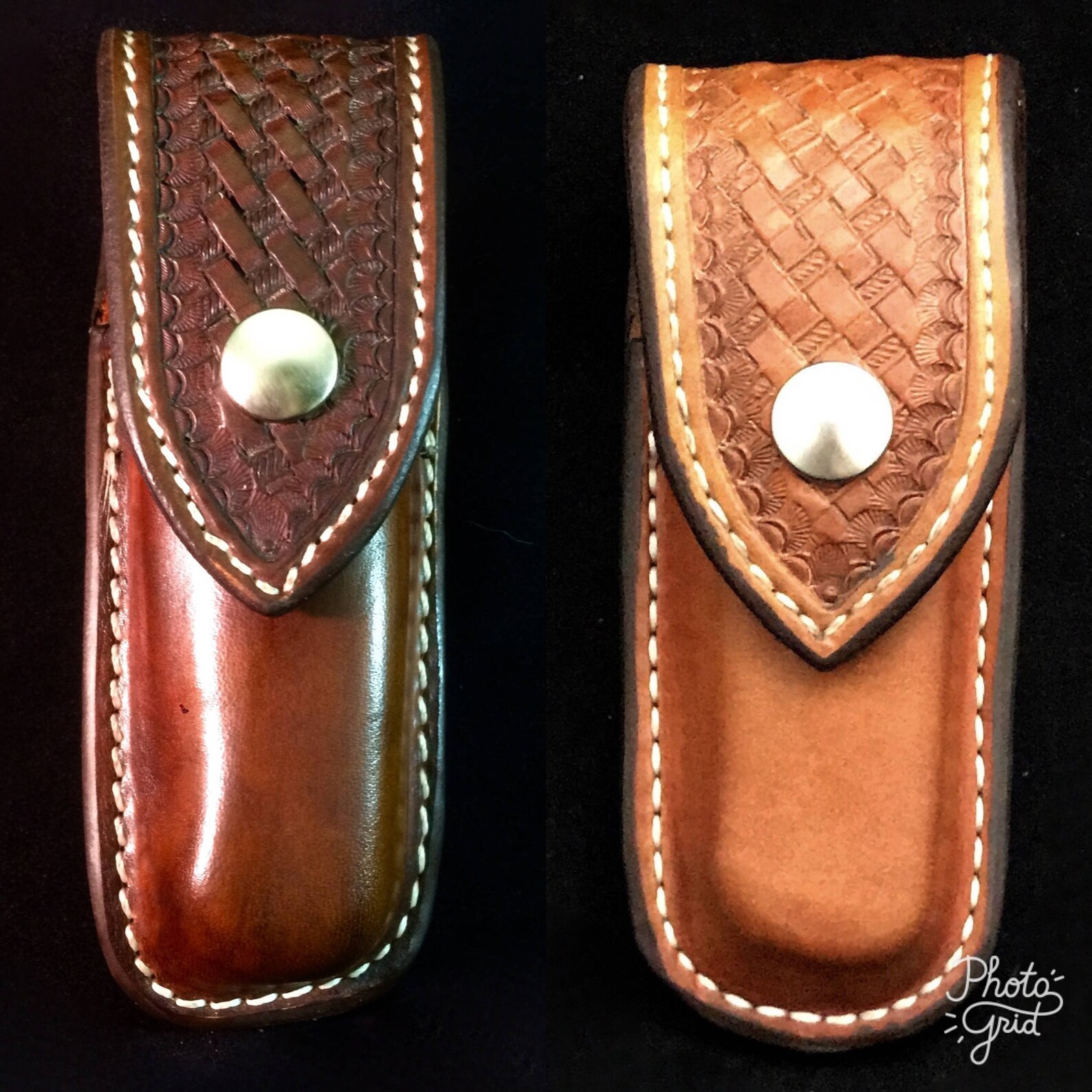 Custom Leather Closed Top Sheath for a Folding Knife Etsy