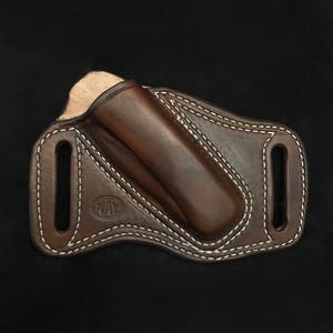 Cross Draw Left Side Carry Open Top Sheath for a Folding Knife