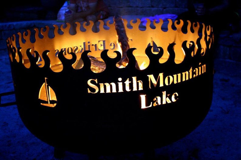 24 Flame Rim Custom Personalized Fire Pit Outdoor Etsy