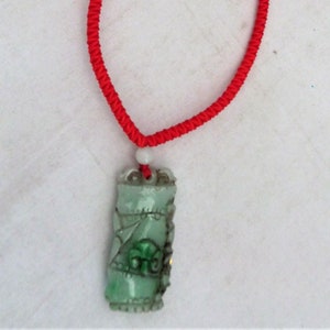 Necklace Green Jade Pendant Necklace