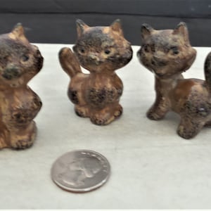 Vintage Set of 3 Pottery Cats Made in Japan