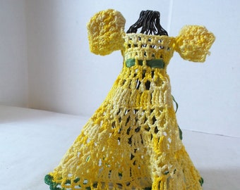 Vintage Hand Crochet Doll Dress