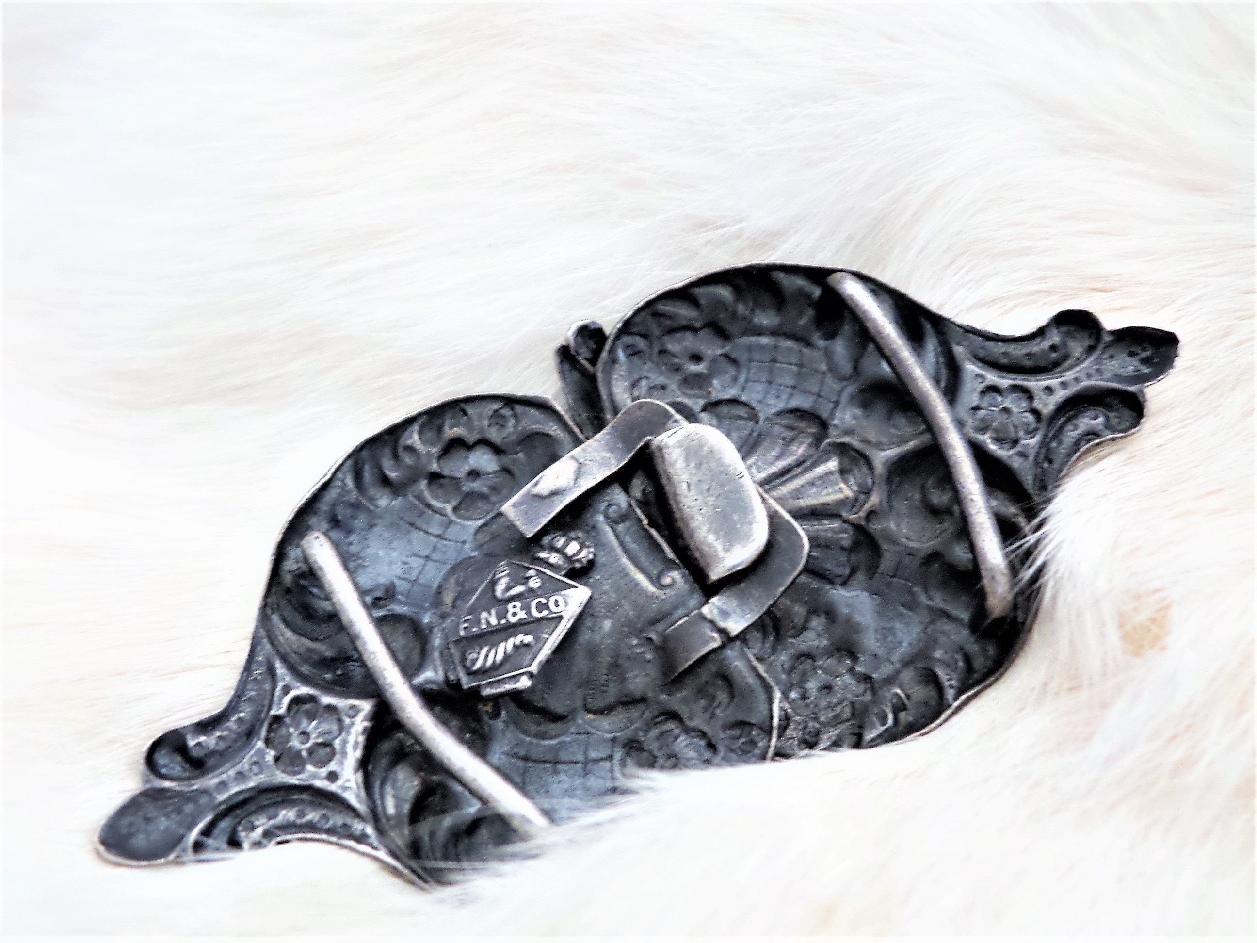 Antique Fishel, Nessler & Co Art Nouveau Sash,belt Buckle - Etsy display picture 2