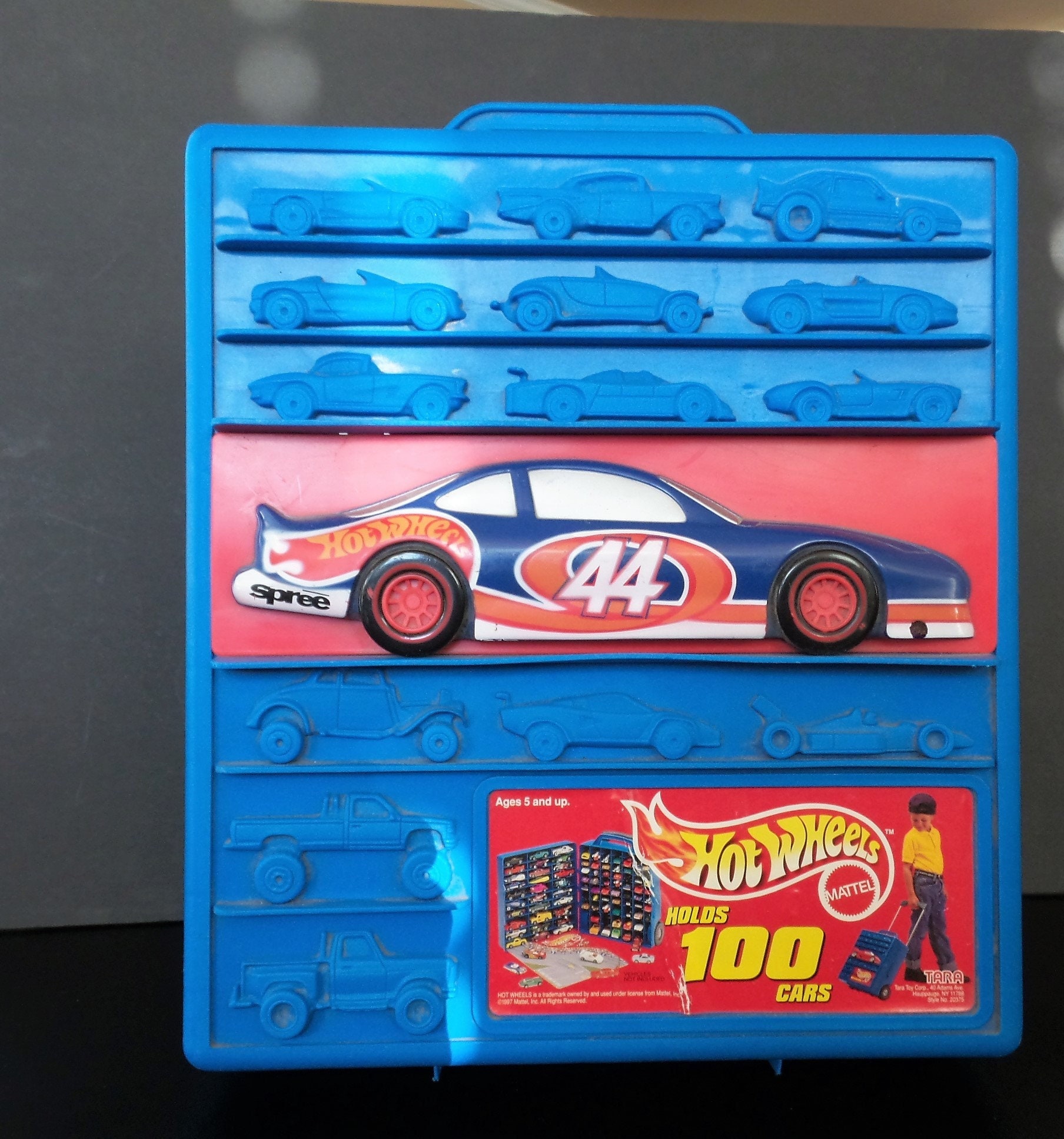 Vintage 48 Car Carrying Case, Tara Toy Corp Diecast, Matchbox Hot Wheels  W/Cars