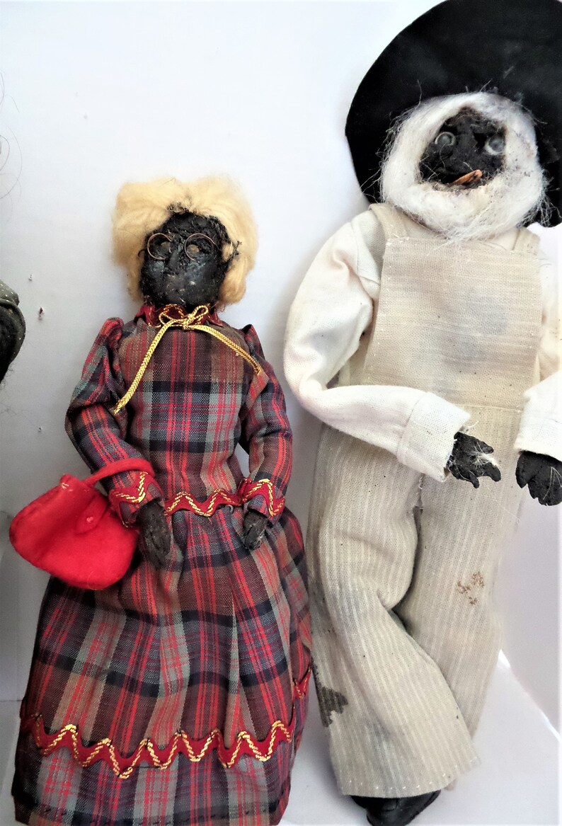 Folkart Dried Apple Face Dolls Etsy