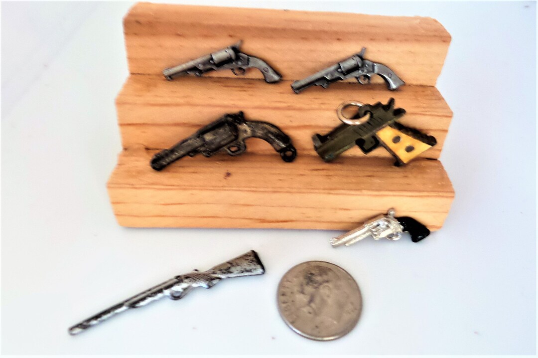 A Set of 6 Miniature Dollhouse Guns - Etsy