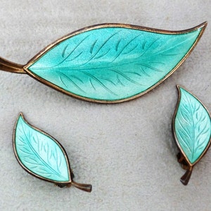 Brooch and Earring Set Modernist Brodrine Bjorklund Sterling Pin and Earrings