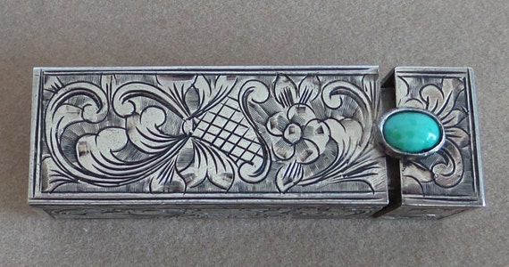 Vintage Lipstick Holder Mexican Silver With Mirror SALE -  UK