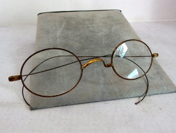Antique wire frame eyeglasses on sale